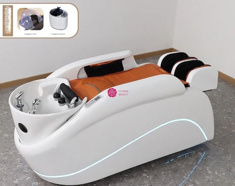 Yicheng Beauty Multi-function Electric Massage Shampoo Bed Head Spa Shampoo Chair Barber Shop Head Therapy Shampoo Bed for Sale