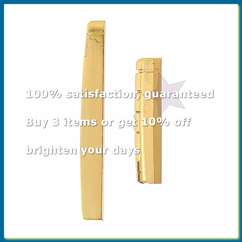 Acoustic Guitar Bridge Nut and Saddle, Brass 6 String Replacement Parts