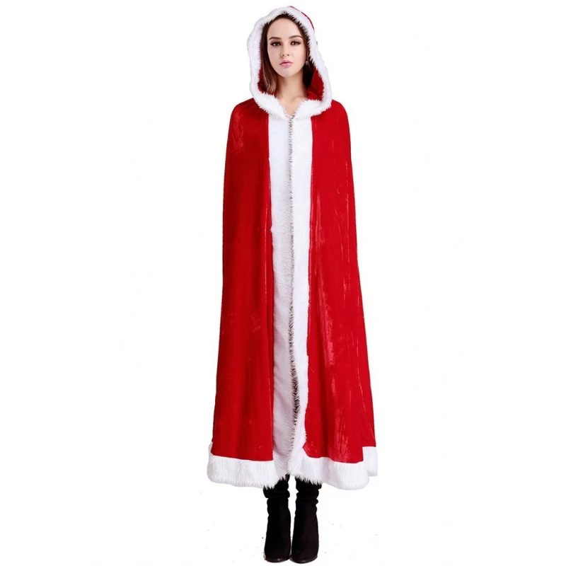 Cape Cloak Hood Cloak Dress Santa Cape Cloak Xmas Clothes