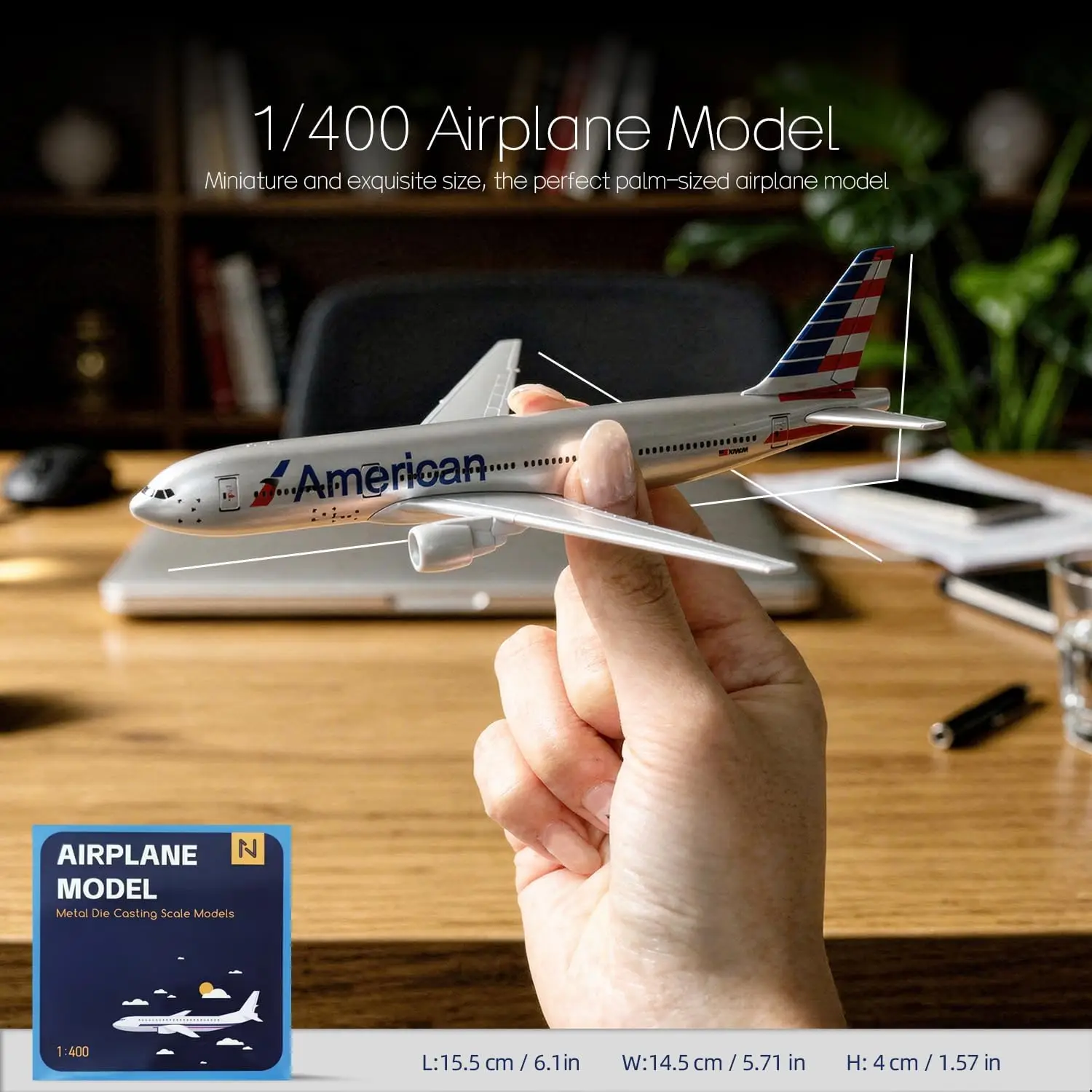 Scale Aircraft 16cm Diecast Metal Airplane Model American Airlines B777 Display Collectible Model Kit Aviation Enthusiast Gift