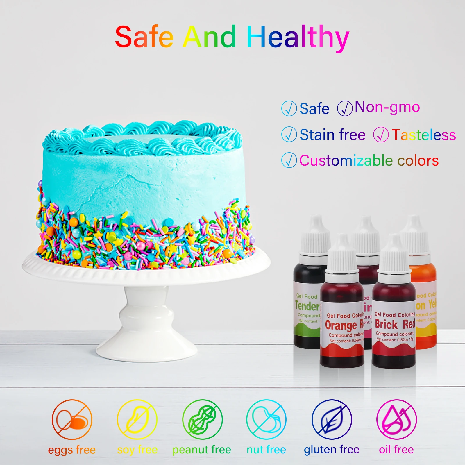 Factory sale 26 Colors Box 15g Food Coloring Gel for Baking Fondant Cooking Food Color Cake Coloring Cake Decorating