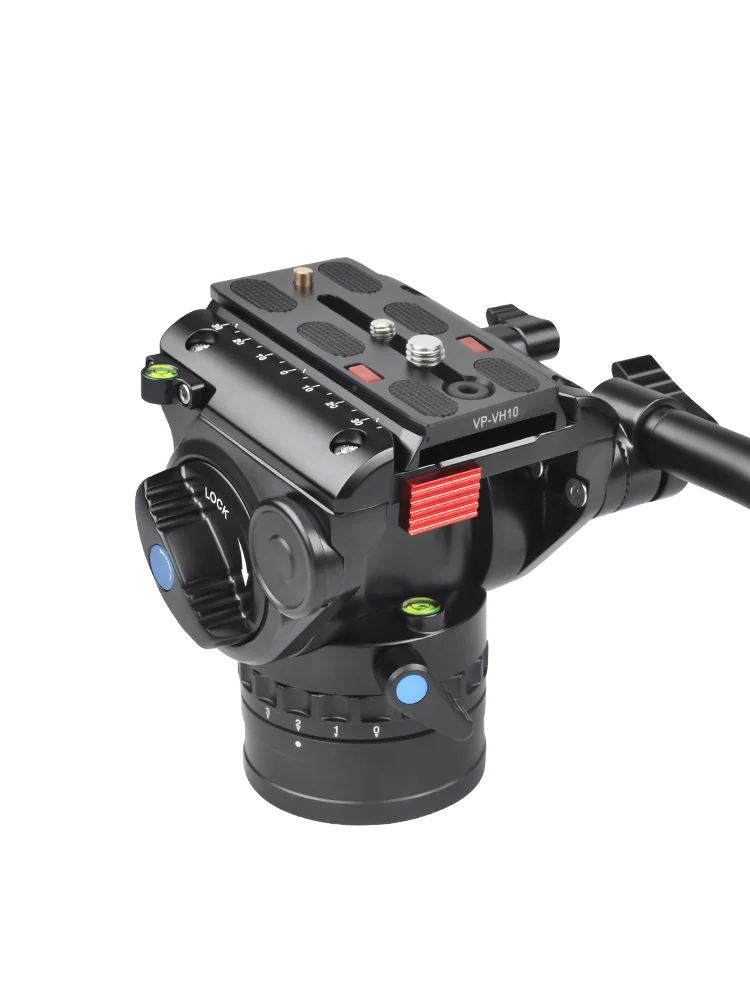 Sirui VH-10X Fluid Video Head Spring-Loaded Counterbalance Friction Control on Panning Slide-Balancing Quick Release Plate