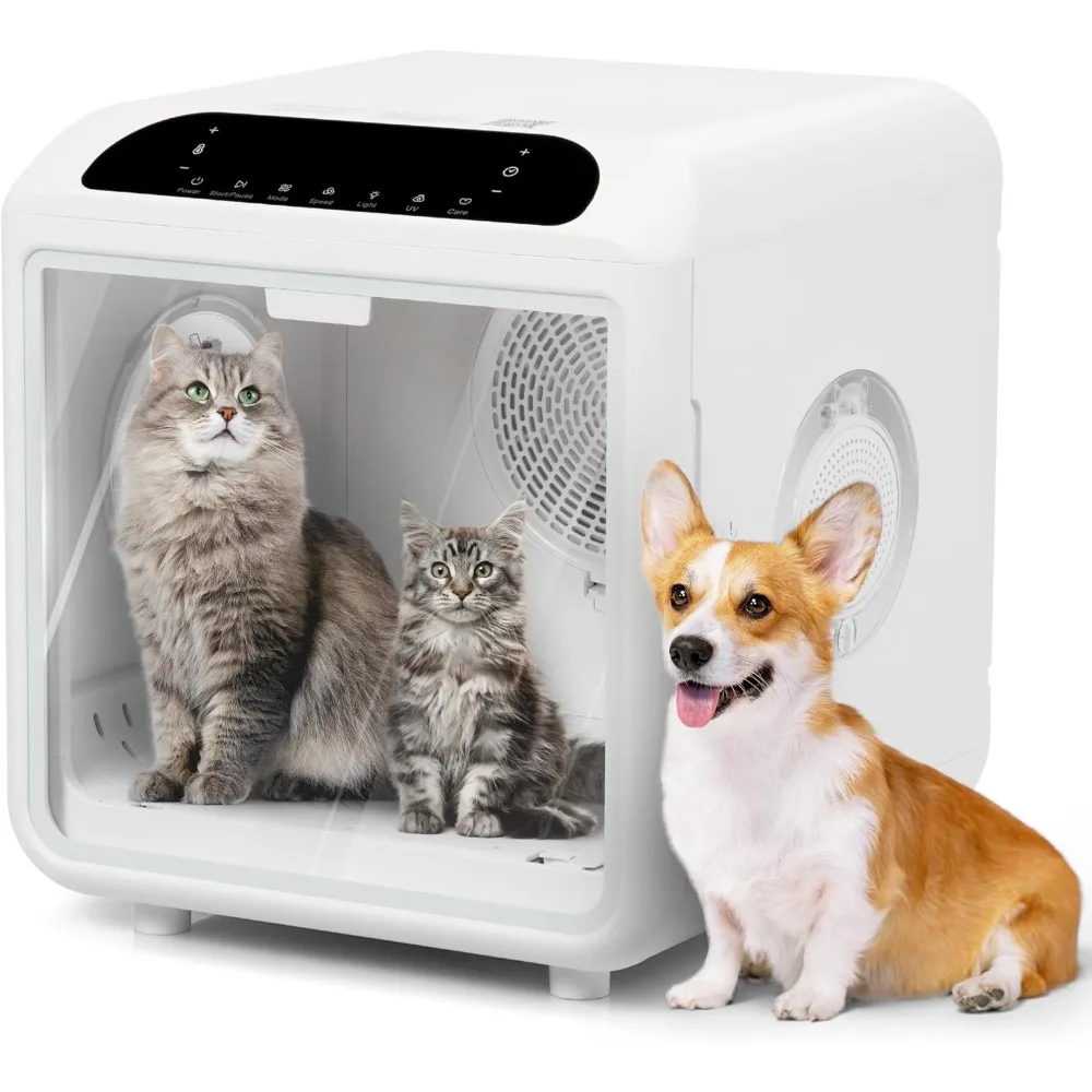 

72L Pet Dryer Box, Automatic Ultra Quiet Cat Hair Drying Box with Smart Temperature,Wind and Time Via APP or Touch Panel Control