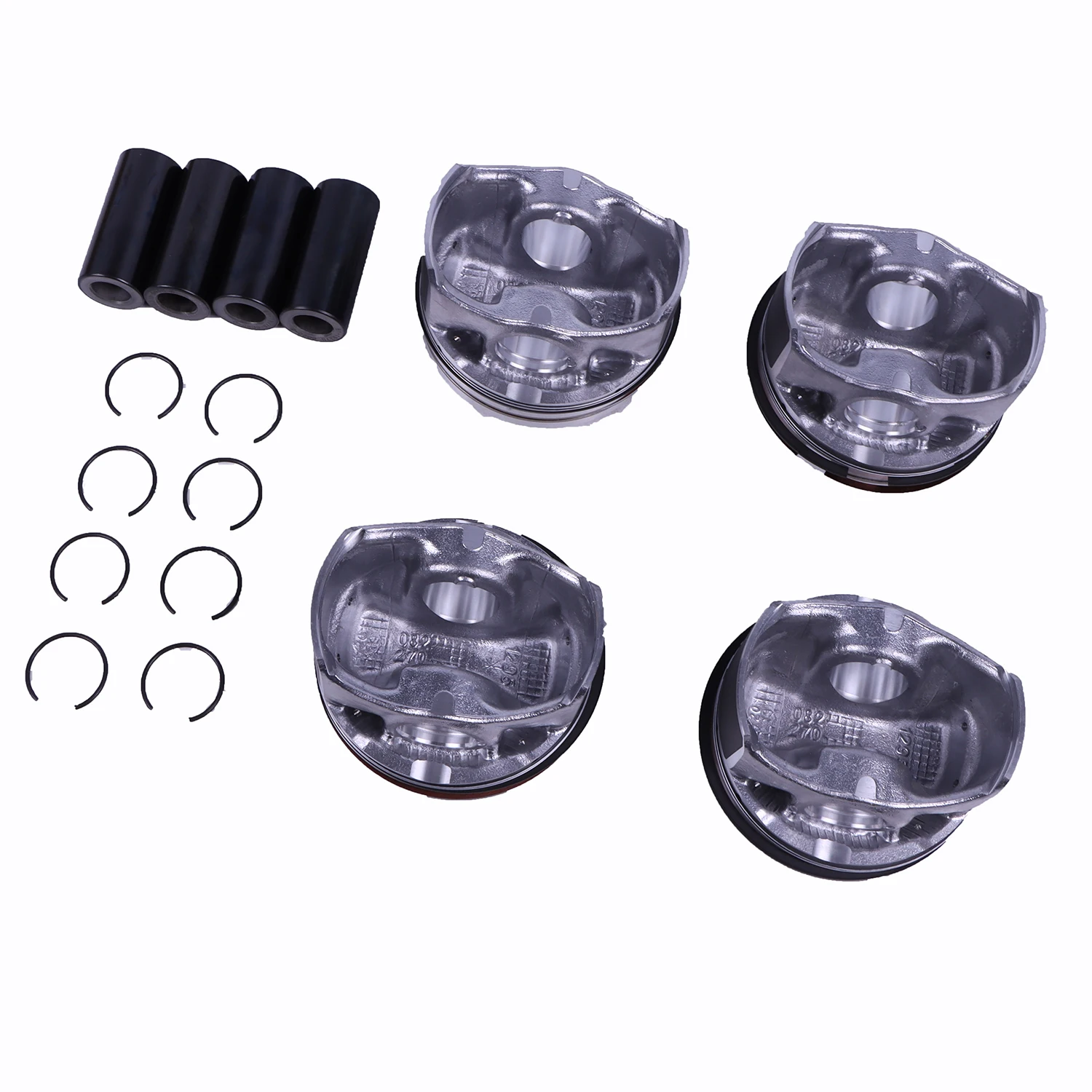 

4Pcs Engine Piston Set w/Rings Pins +0.25 For Audi A3 A4 A5 A6 Q5 TT Quattro Skoda VW Passat Tiguan GTI 1.8T EA888 Engines Parts