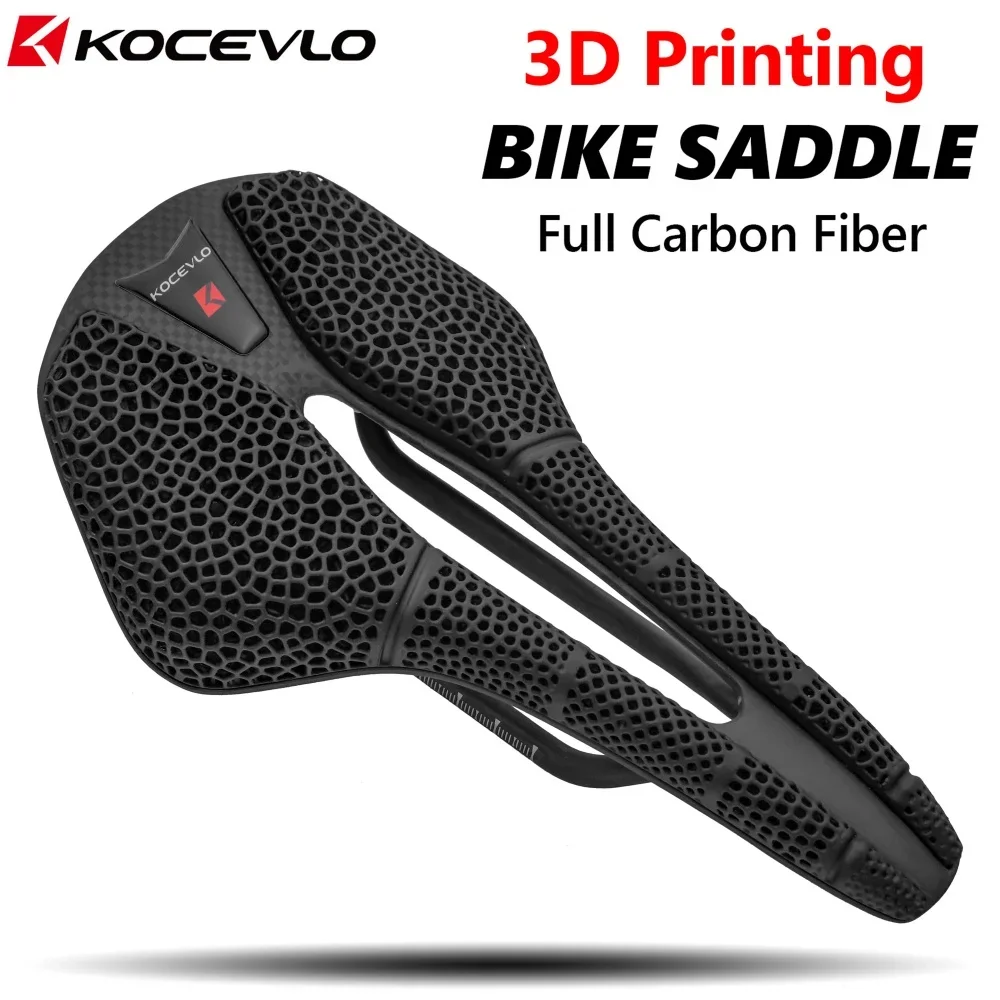 KOCEVLO Nago R4 3D Printed Carbon Bicycle Saddle for XC Road Gravel MTB Off-Road Bike Cycling Parts 245x143MM