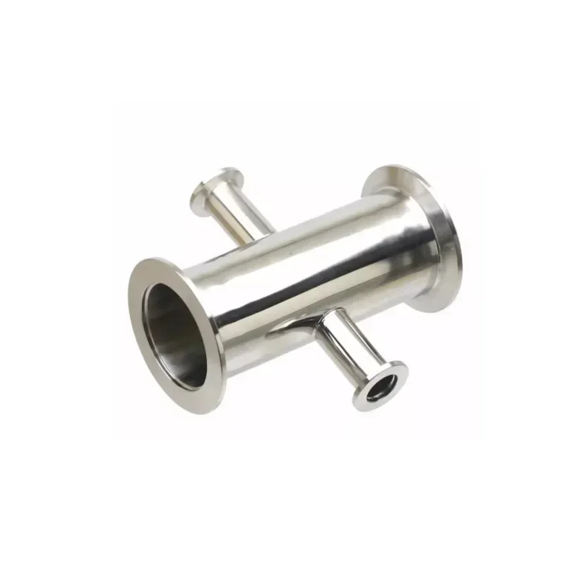 KF50(NW50)-KF16(NW16) Cross Adapter Stainless Steel 304 Cross 4-way Reducer Connector Vacuum Flanges Pipe Tube Fitting Joint