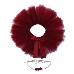 Accesorios fotografía recién nacido, conjunto falda tutú tul para bebé, diadema para sesión fotos bebés, banda