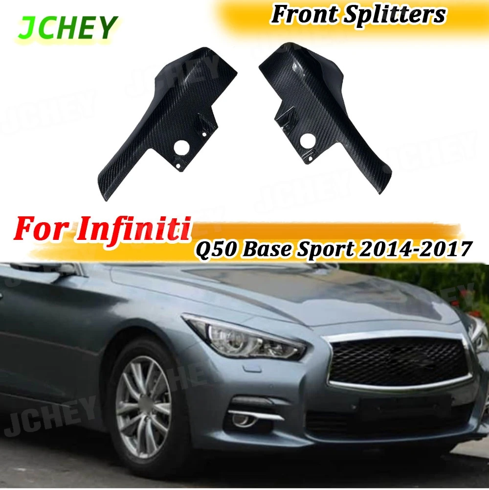 

JCHEY передний бампер, разветвитель для Infiniti Q50 Base Sport 2014-2017, задние разветвители из углеродного волокна, клапаны для губ, аксессуары для крыльев