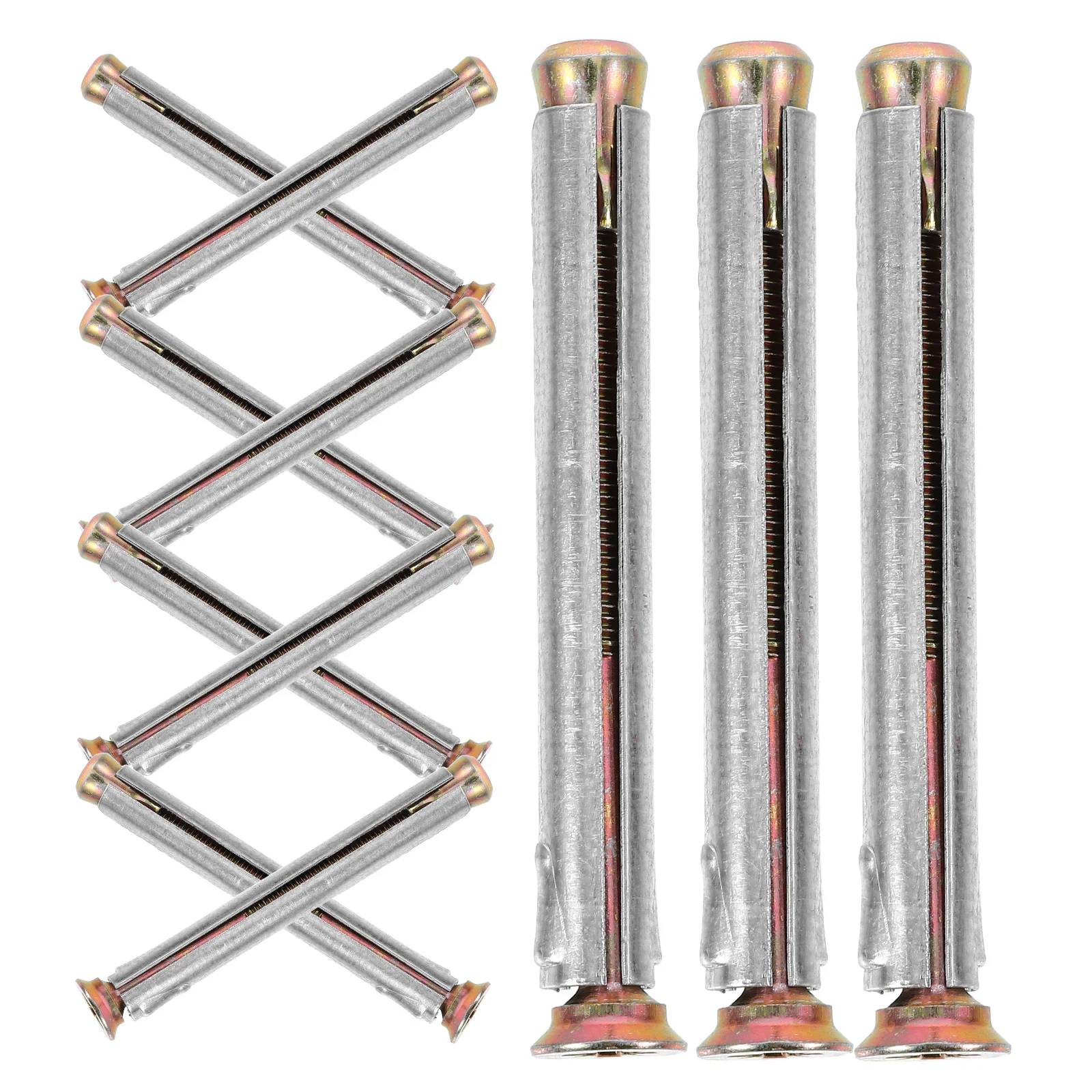 16 pezzi Vite di espansione Bullone cavo Viti metalliche Ancoraggi petalo Bulloni in rame Design interno svasato Porta durevole e affidabile