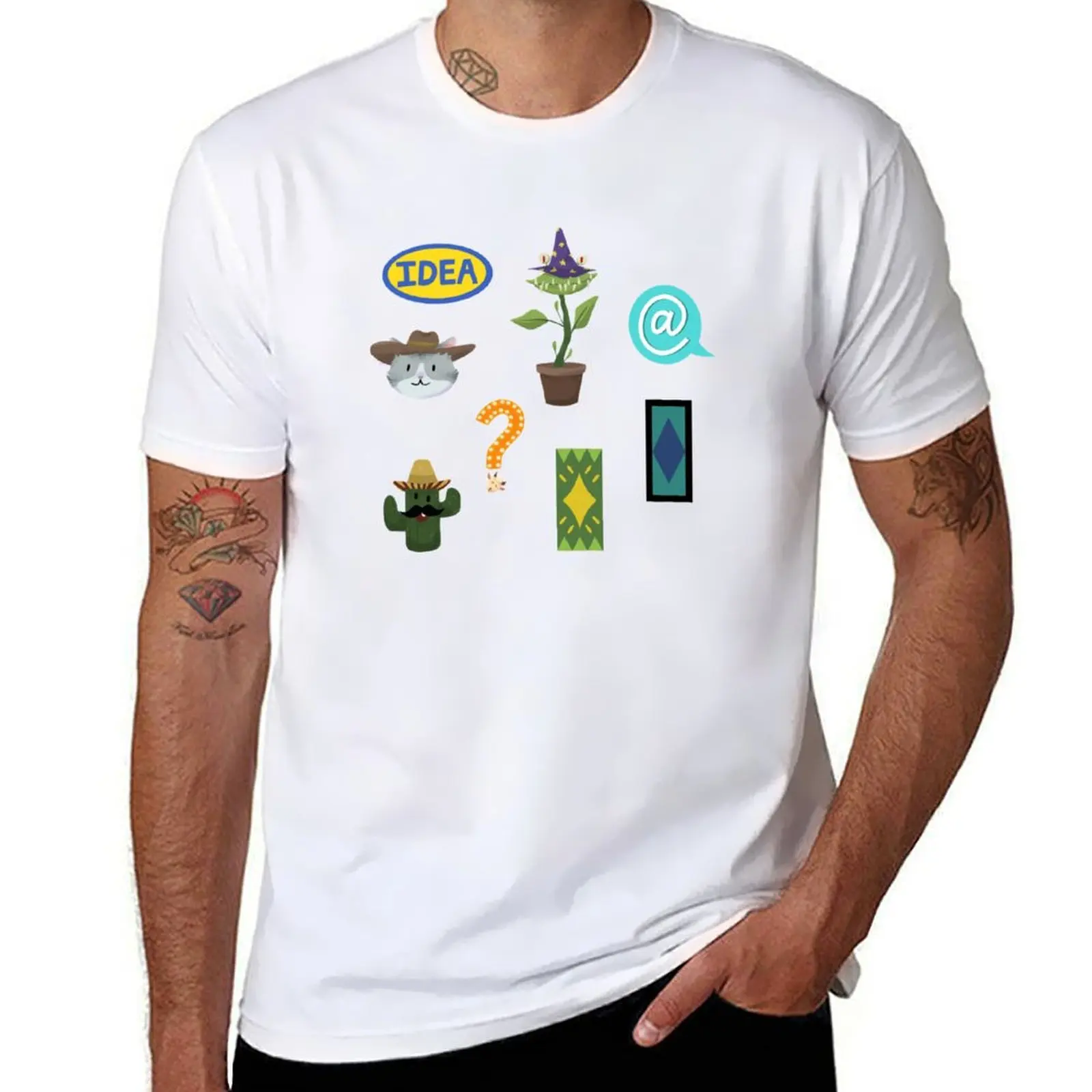 

Hermitcraft Season 6 Icons T-Shirt men t shirt cotton 100% cotton t shirt pack man t shirt cotton T-shirt