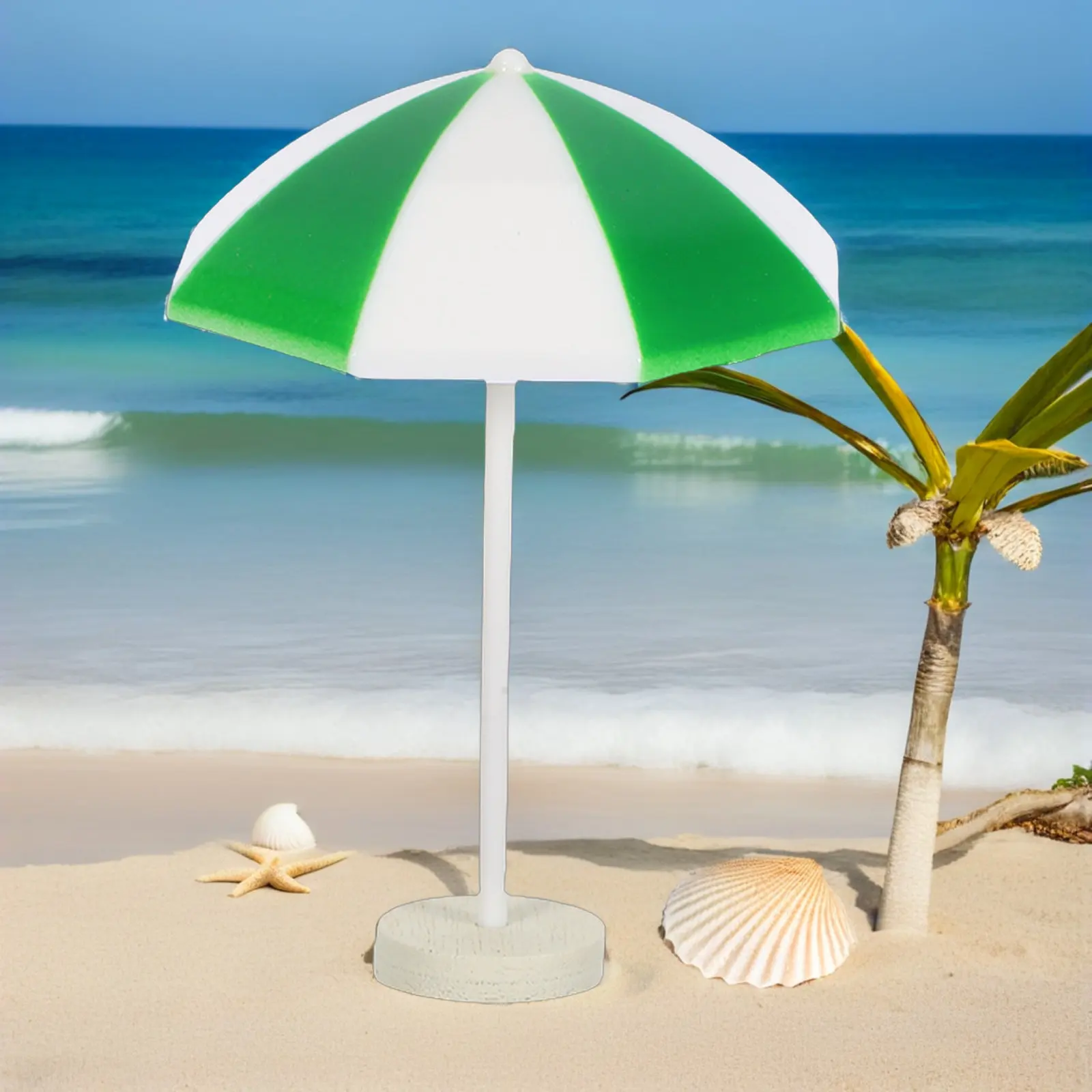 5Sets Miniature Beach Umbrellas Mini Chair Coastal Decor Miniature Table Umbrella Craft Supplies Photography Props Mini Garden
