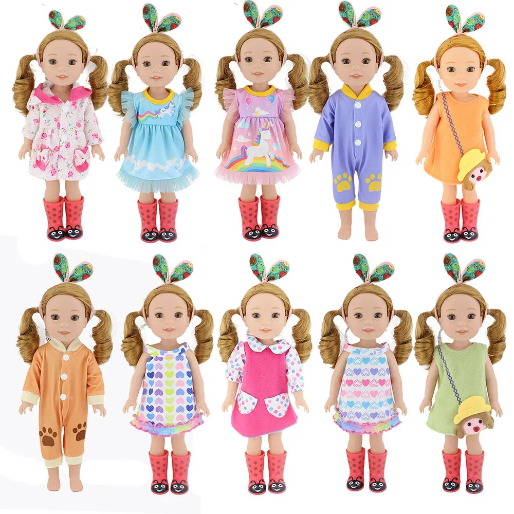 2023 New Dress Wear For 14.5 Inch Wellie Wisher 36cm American Girl Doll Clothes, Shoes Are Not Included.