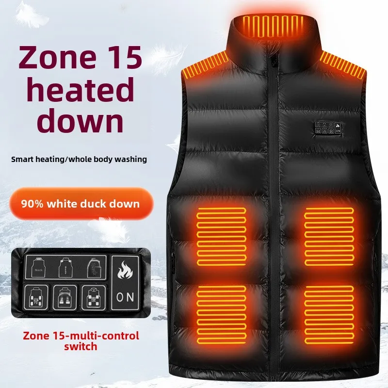 

Smart Zone 15 Heating down Vest for Men and WomenUSBElectric Heating15Zone Heating Suit Constant Temperature Whole Body Heating