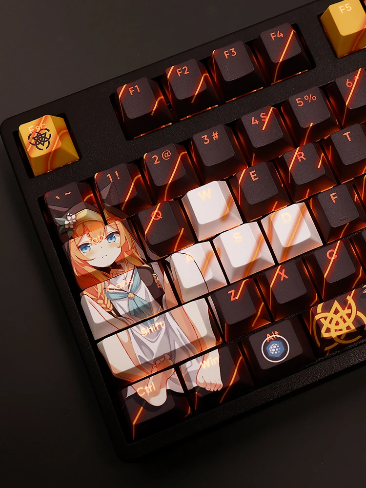 IOCHI MARI 108 keys PBT material keycap cherry profile character translucent SSSS GRIDMAN   Adapt to mechanical keyboard