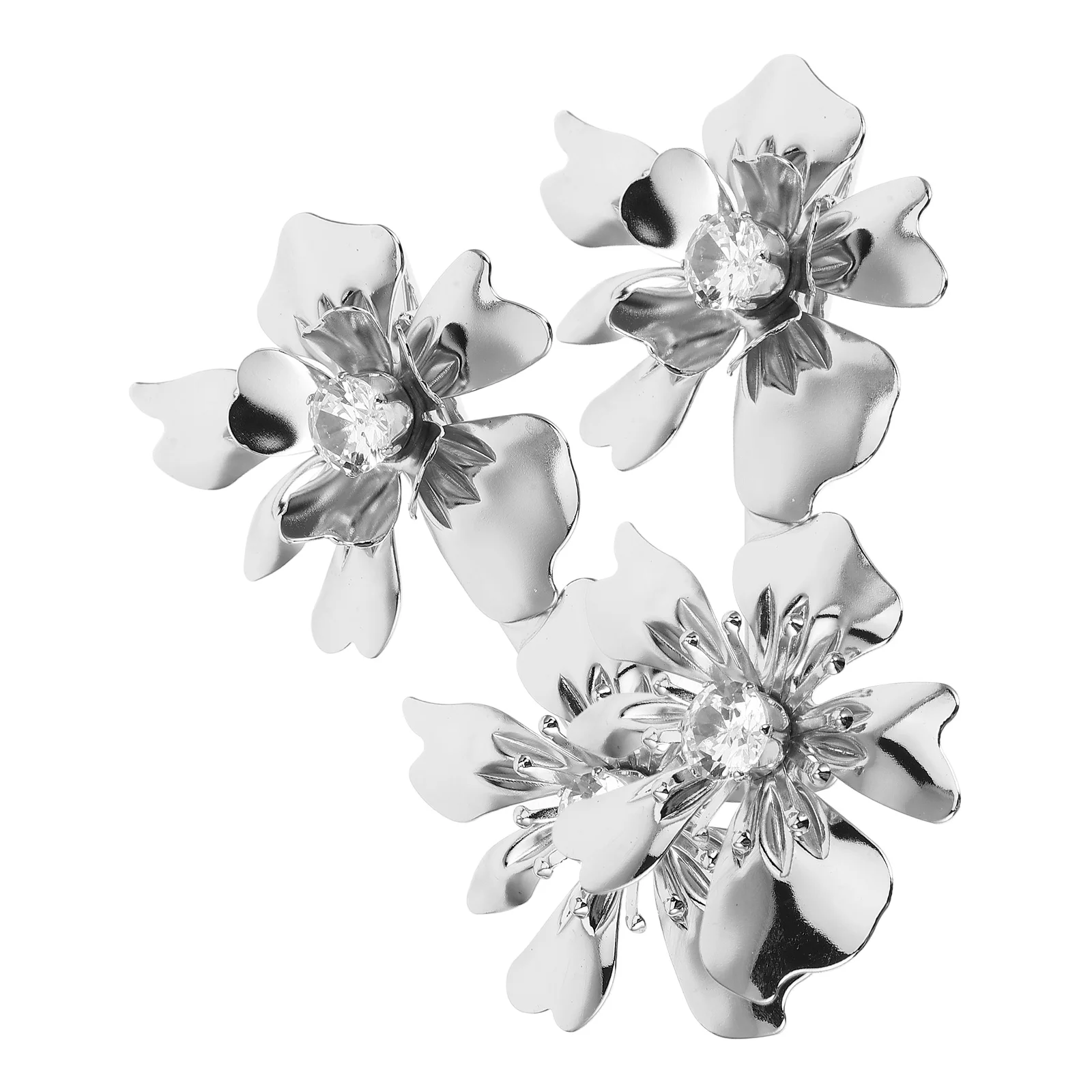 

2Pcs Flower Hair Clips 3D Hollow Four-Layer Flower Design Secure Hold Hair Clip for Women Long-Lasting Fade-Resistant