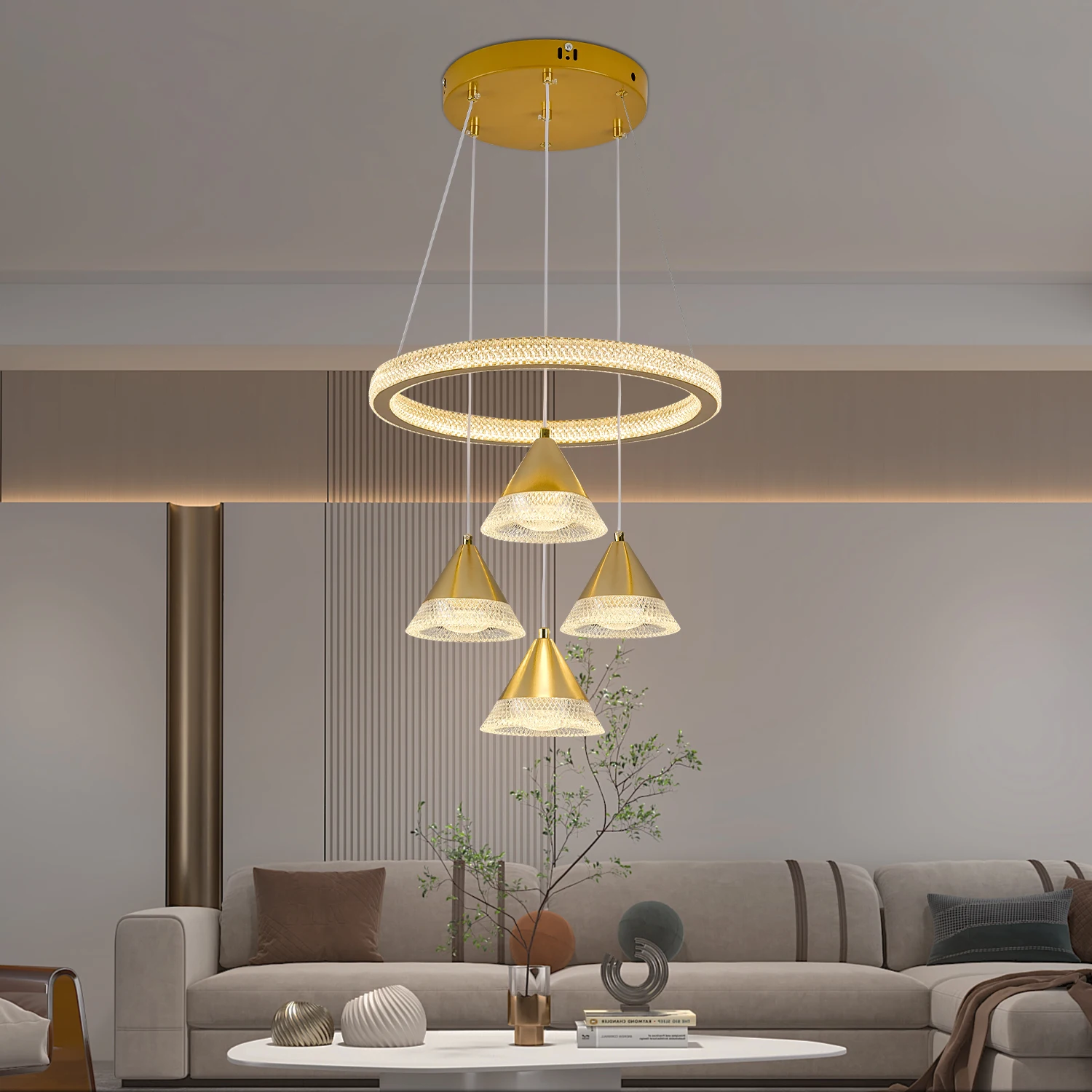 Led ثريا تركب بالسقف غرفة المعيشة غرفة نوم الذهب الأسود ضوء السقف الديكور المنزل الحديثة الفاخرة مصباح معلق تركيبة إضاءة #6