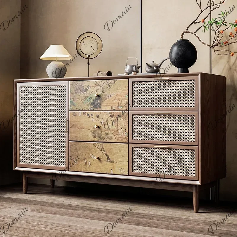 QUG Luxury Medieval storage cabinet vintage designer aesthetic display cabinet large capacity high-end muebles de salón furnitur