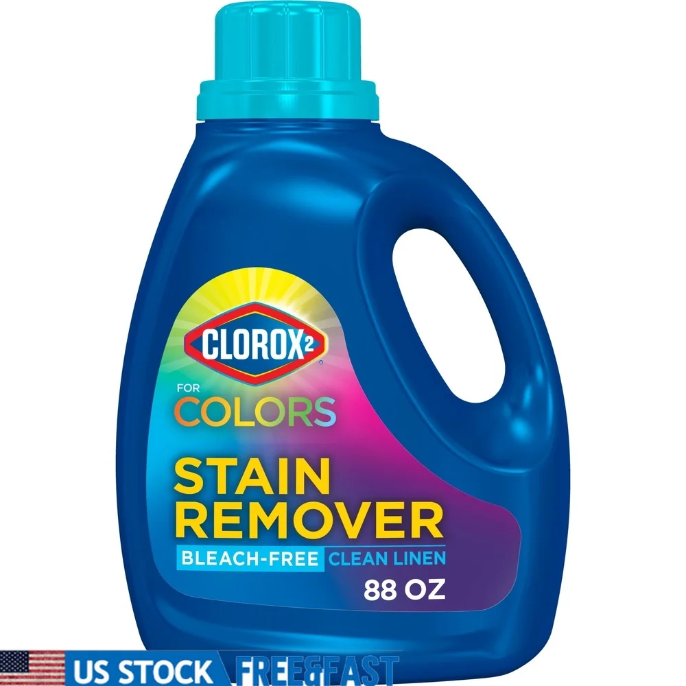 Potente quitamanchas, aditivo para ropa, sin lejía, Color seguro, limpiador multisuperficie, eliminador de olores de 88 Fl Oz, ilumina los blancos