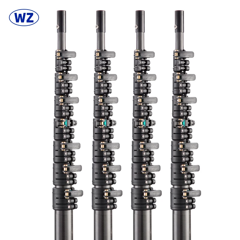 Custom Length Carbon Fiber Telescopic Pole 29 Meter Long 13/16 Sections 0-120C