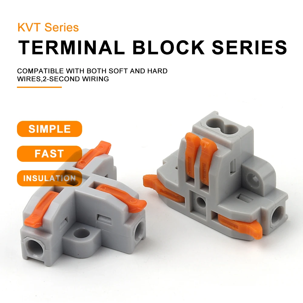 5PCS T3 T4 Quick Connector T-Clip Three-Way And Four-Way Splitter T-Clip Cable Branch Quick Connector Terminals image 2