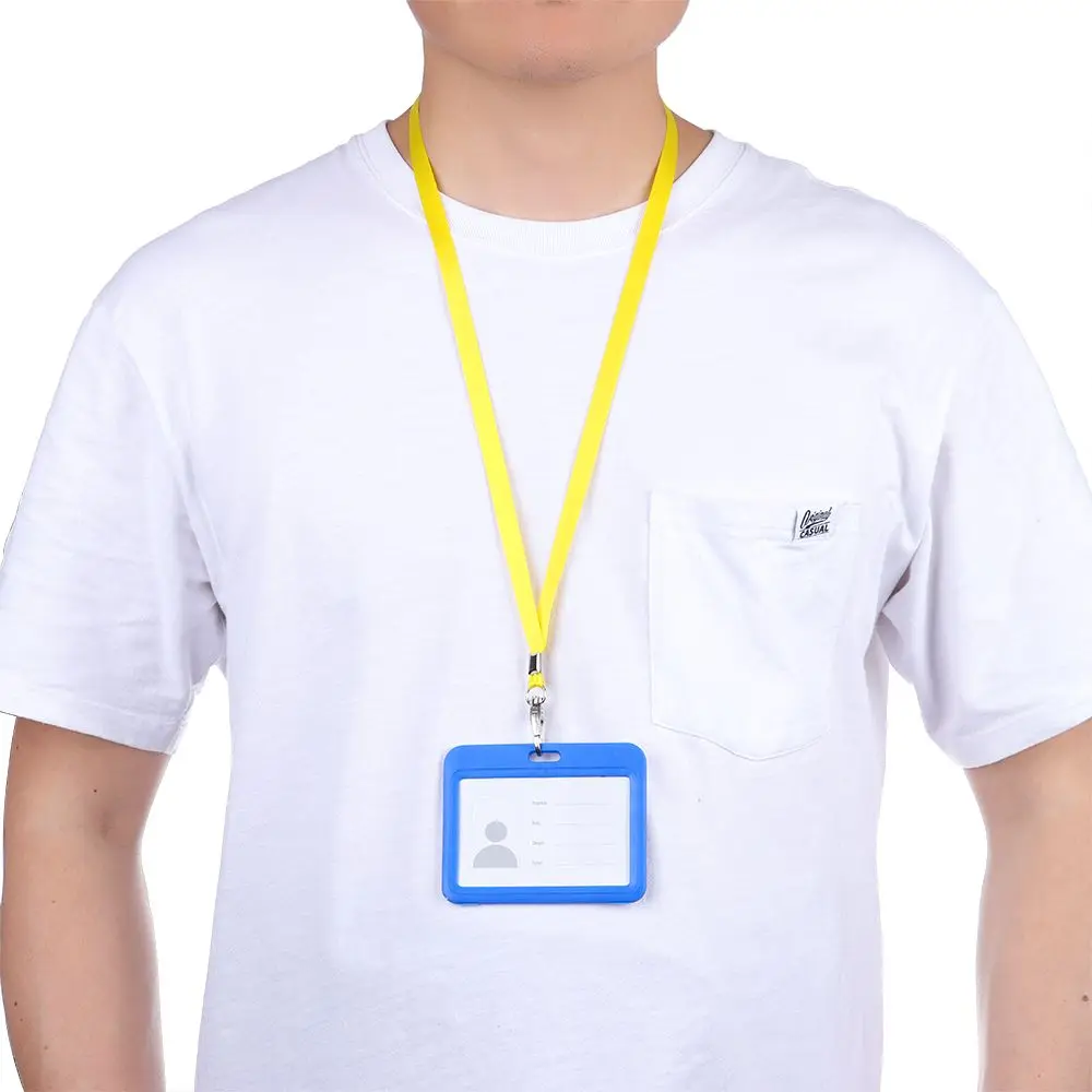 1Pcs New Fashion Name Tag Badge Holder Lanyard Hanging Rope ID Card Holder Neck Strap Lanyards