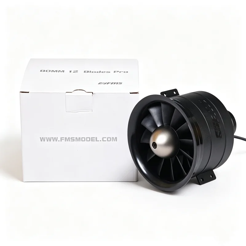 FMS 80PRO 12-Blade EDF Power Group, Reinforced Inrunner Brushless Motor 6S, Upgrade Part for RC Jet Model