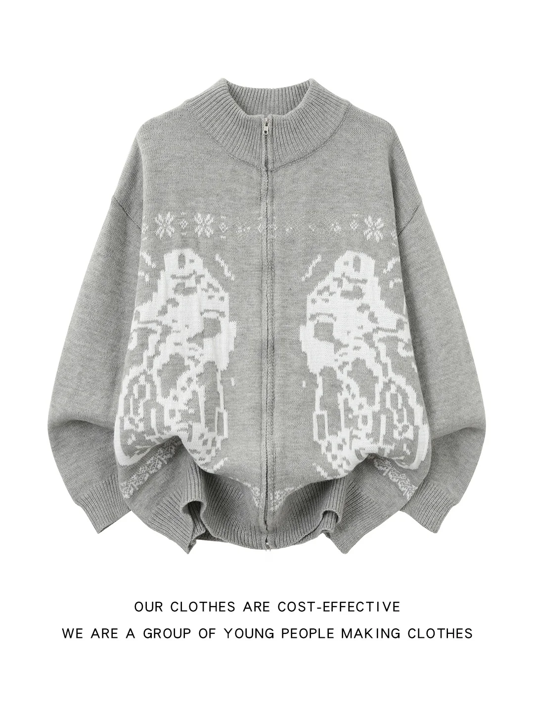 

American Sle Thiened Knitted Sweater Men's Casual Zipper Ne Design Autumn Winter Faion Brand Lazy Sle Outerwear