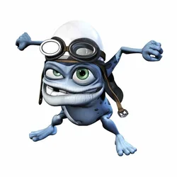 New Design Cartoon Funny Crazy Frog Decorative Pattern Car Sticker Motorcycle Decal Cover Scratch Waterproof PVC, 13cm