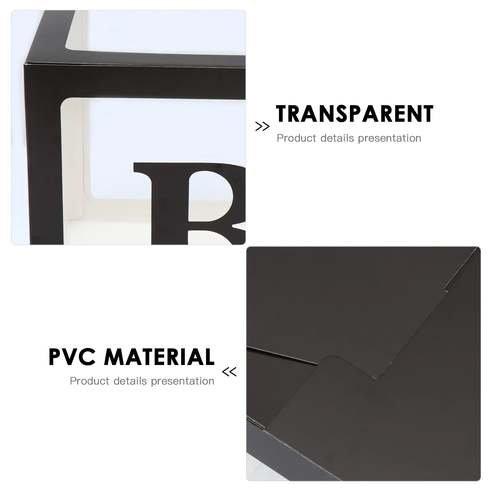 

4pcs Balloon Box White Cardboard PVC Material Baby Shower Birthday Party Supplies Transparent Display Boxes Home Decor