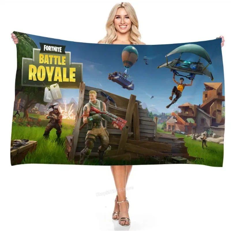 Fortnites Beach Towel Game Fortress Night Digital Printing Rectangular Shower Towel Microfiber Bath Towels Adult Travel Vacation view 2