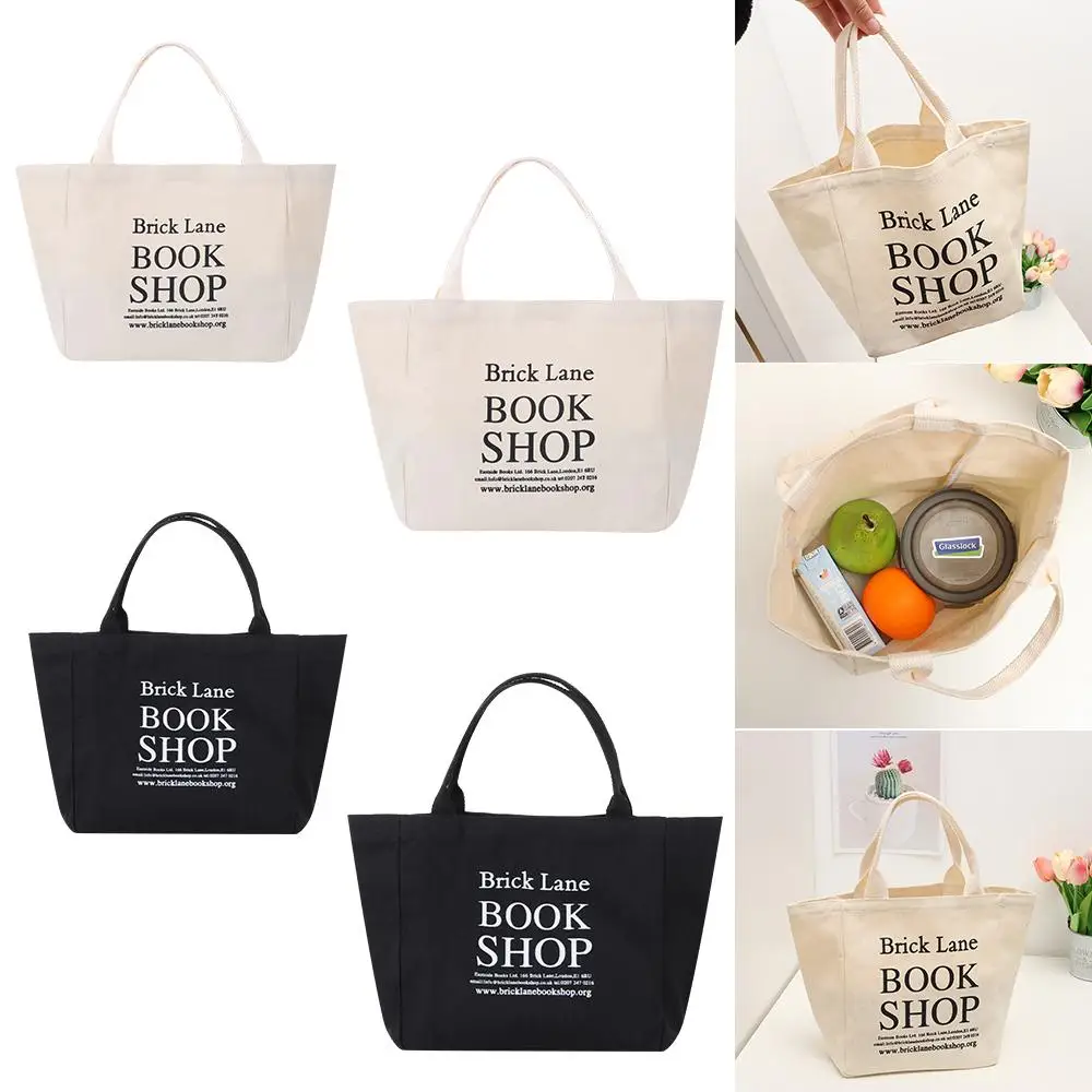 

New Cloth Food Storage Bags Canvas Lunch Box Handbag Pouch Lunch Bag Picnic Tote