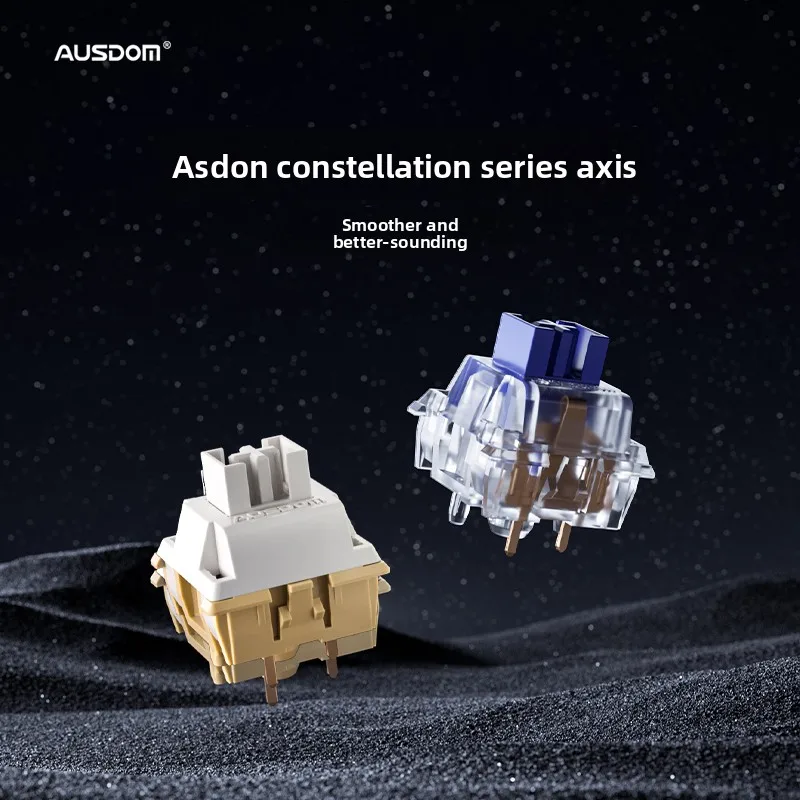 Set Keycaps Konstelasi Baru 50 Tombol Axis Permukaan Halus Kualitas Suara HIFI Tangguh Senyap Hot Swappable Keyboard Mekanik Axis