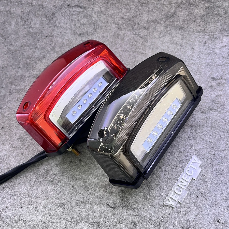 Luz trasera LED Universal para matrícula de motocicleta, lámpara de freno trasero para Honda, Suzuki, Ducati, Monster, M1000, S4R, S2R, 400, 620,