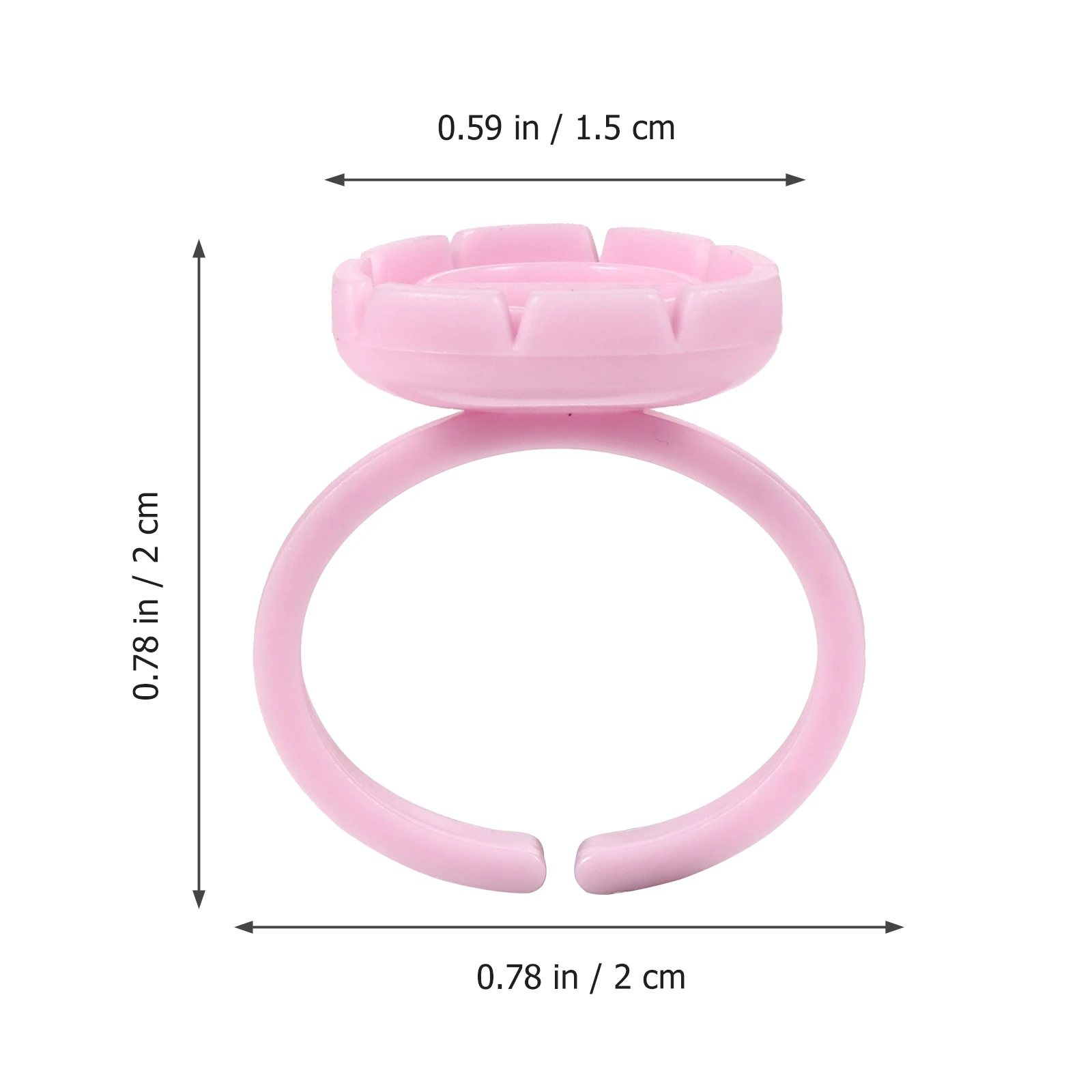 

100Pcs Lash Glue Ring Cups for Eyelash Extension Professional Makeup Tool Quick Use Practical Design Lash Ring Cup