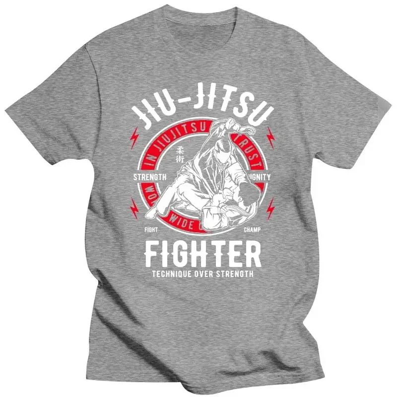 Men Clothing In Jiu Jitsu We Trust Martial Arts T-shirtFighter Adult Tshirt Fashion Design Men Fashion Cotton Print T Shirt