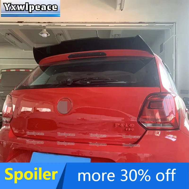 

For Volkswagen Polo 6R 2012 2013 2014 2015 2016 2017 2018 ABS Plastic Primer color Batman Style Rear Trunk Lip Roof Spoiler