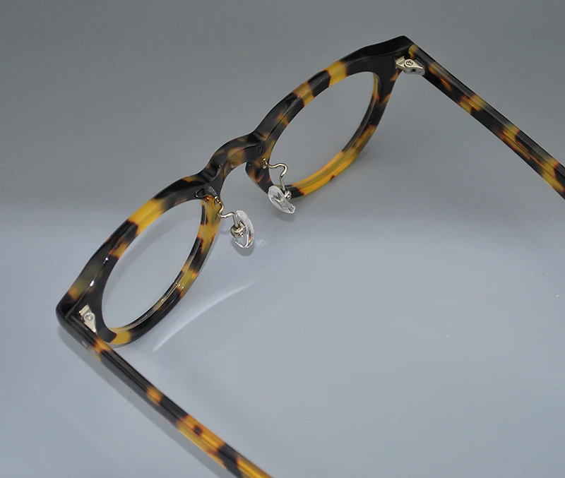 ALICIA Neue Mode Retro Runde Spektakel Luxus Acetat Brillen Kleine Größe Brillen Optische Verordnung Rahmen Mann Frauen – Detail 6