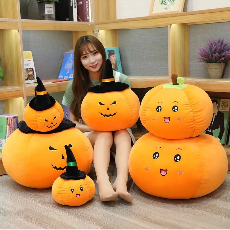 Funny Halloween Pumpkin Throw Pillow Pumpkin Demon Doll Pillow Filling Soft Doll Festival Decoration