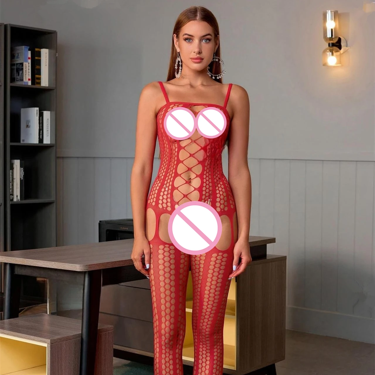 Sıcak pijama kadın seksi iç çamaşırı Porno Babydoll BODYSUIT örgü vücut çorabı Catsuit düğün gecesi Teddies Trajes kalça şal