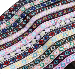 6.8m/roll Jacquard Webbing Trim Ribbon DIY Craft Vintage Ethnic Fabric