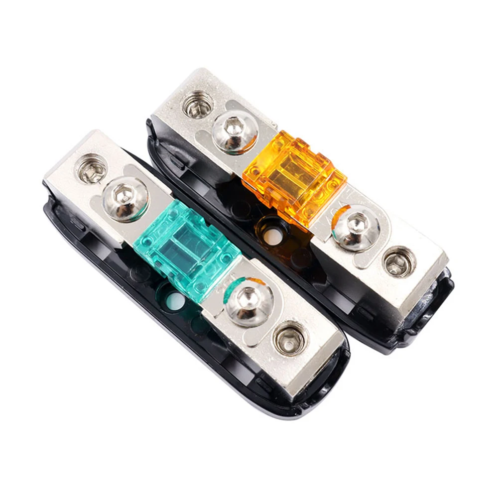 Car Audio Fuse Power Fuse Holder 30-150A Alloy Stereo Audio Mono Way AGU Fuse Holder Power Distribution Block Fusebox Car Fuses