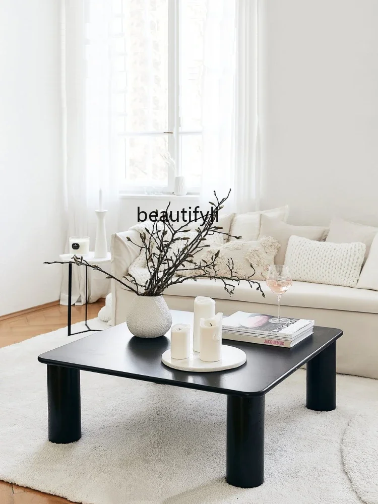 

07Light Luxury Modern Coffee Table Living Room Simple Silent Style Small Table Rectangular Balcony Tea Table