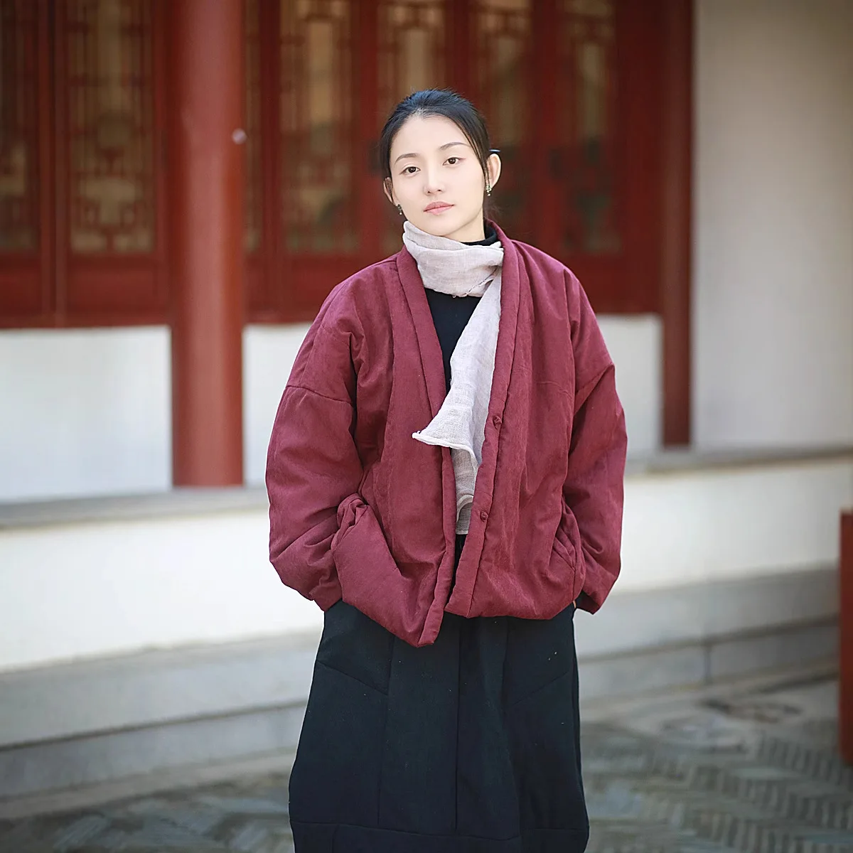 High-Quality Autumn Winter Cotton Coat Women's Harajuku Original Jacket Single-Breasted Long-Sleeved Top Parkas All-match Coats