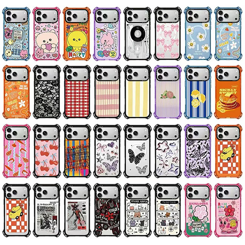 

5 Colors 4 Corner Bumper Protective Magnetic Case: Compatible with IPhone 17 16 15 14 Pro Max 17Pro