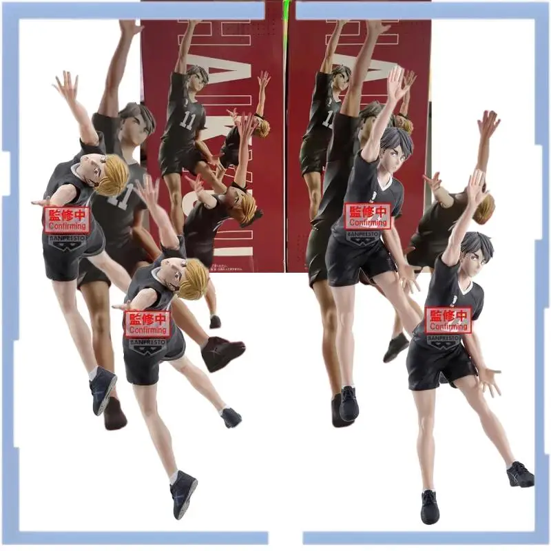 재고 있음 정품 반다이 나름코 반프레스토 하이큐 미야 아츠무 미야 오사무 포징 피규어 PVC 애니메이션 모델 수집품 장식품 장난감 선물