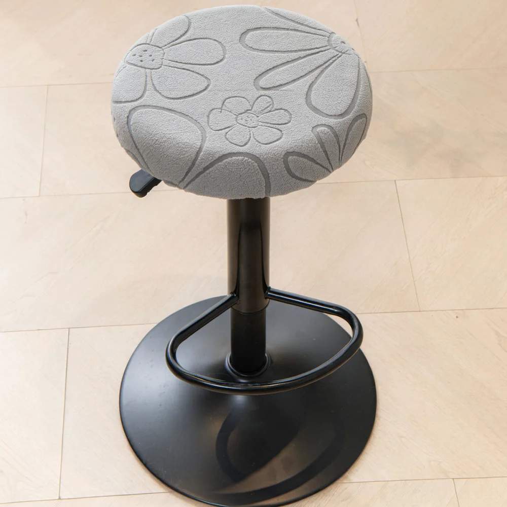 Stretchy Fleece Round Chair Cover Anti Slip Seat Cushion Protector For Bar Stools Lifting Chairs Home Furniture Decoration