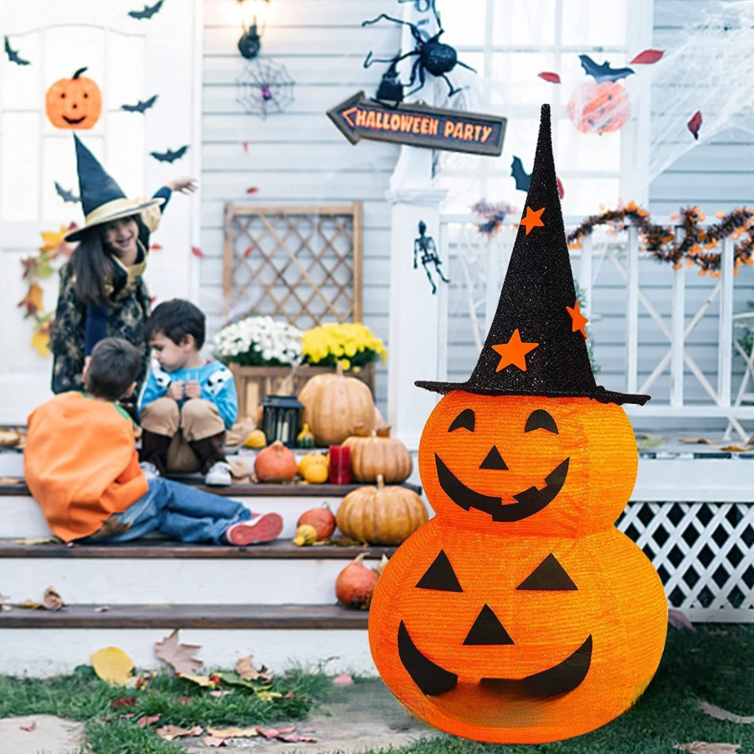 Halloween pumpkin folding lantern telescopic cloth