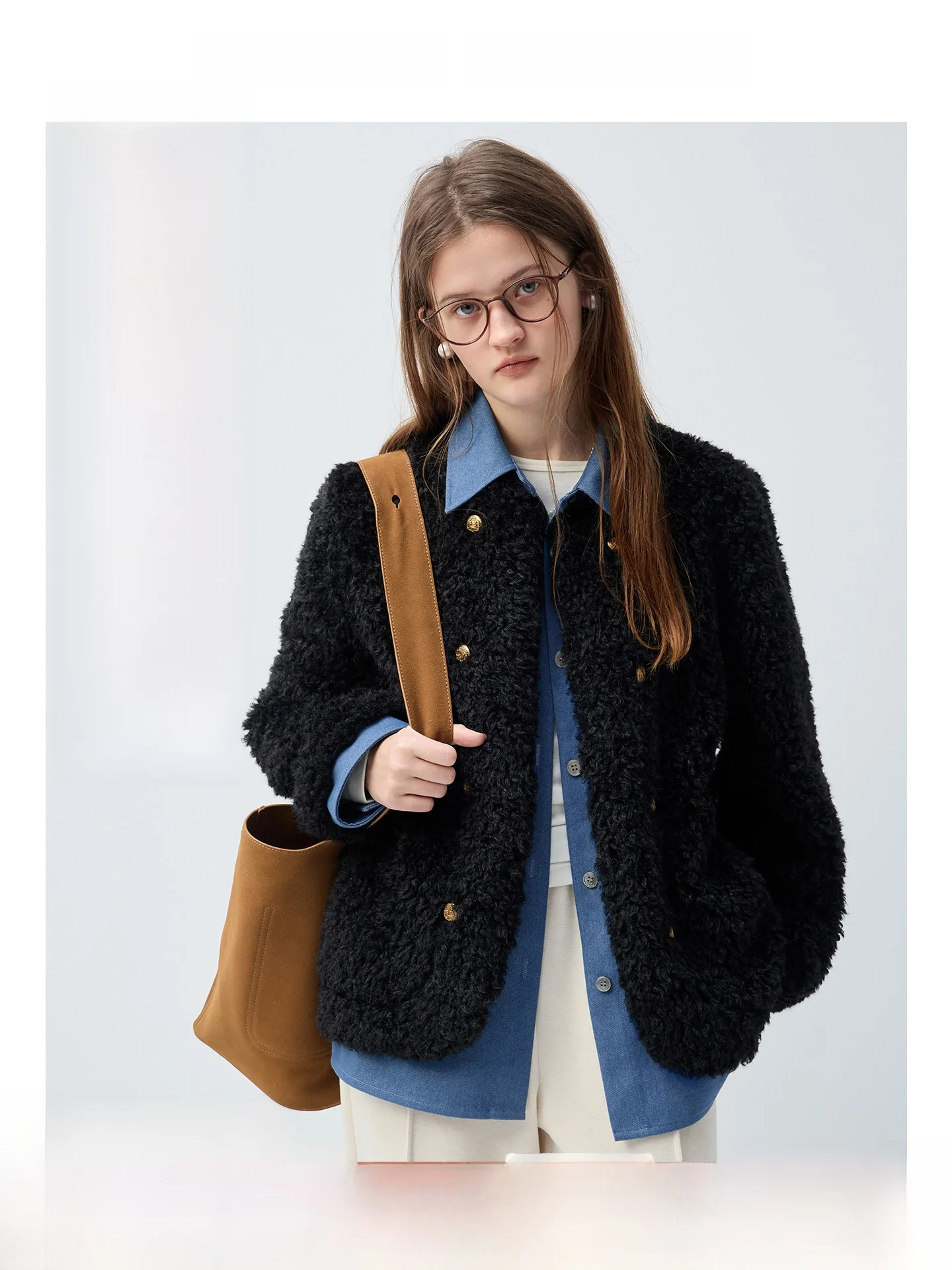 

Зимняя одежда больших размеров из искусственного меха и кожи с начесом для офиса и пуговиц, верхняя одежда Long Sve Thiened