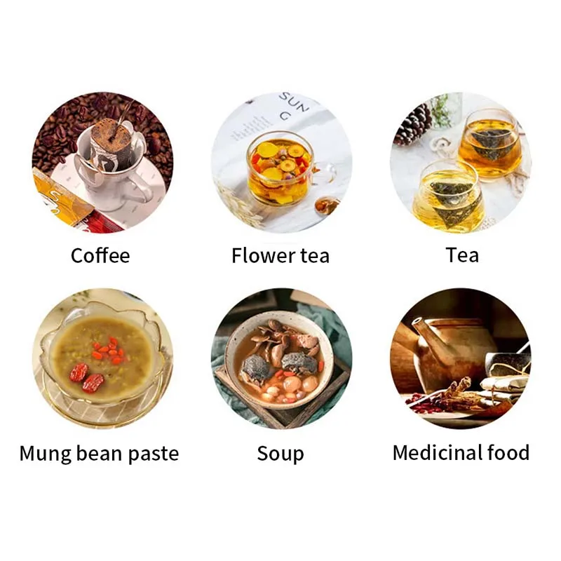 110V220V Health Pot Multifunctional Electric Cooking Soup Decocting Medicine Flower Tea Maker Black Camellia Teapot EU US Plug