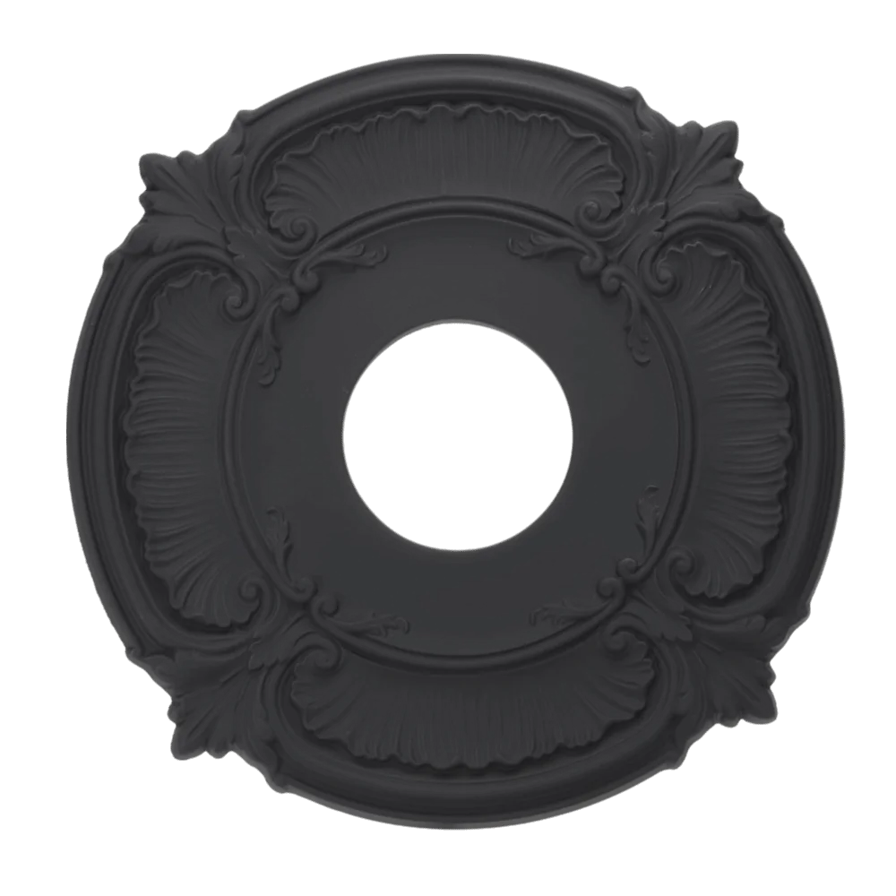 Round Shape Ceiling Medallions Easy Installation 12in Size PU Ceiling Medallion Split Design Elegant Trim Split Medallion